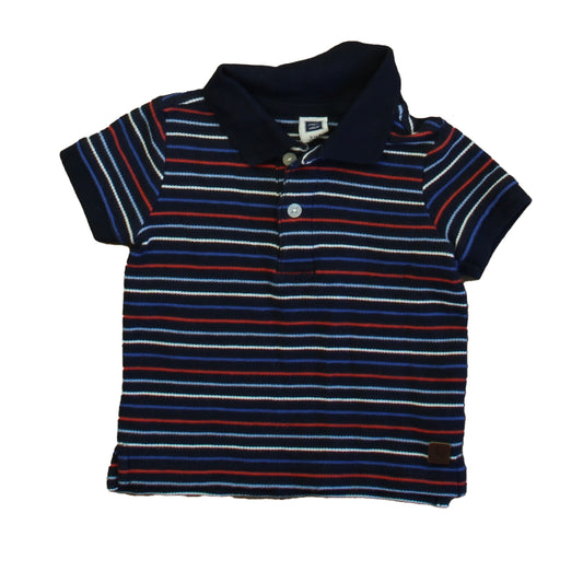 Janie and Jack Boys Navy Stripe Polo Shirt Size: 3-6 Months Navy Stripe