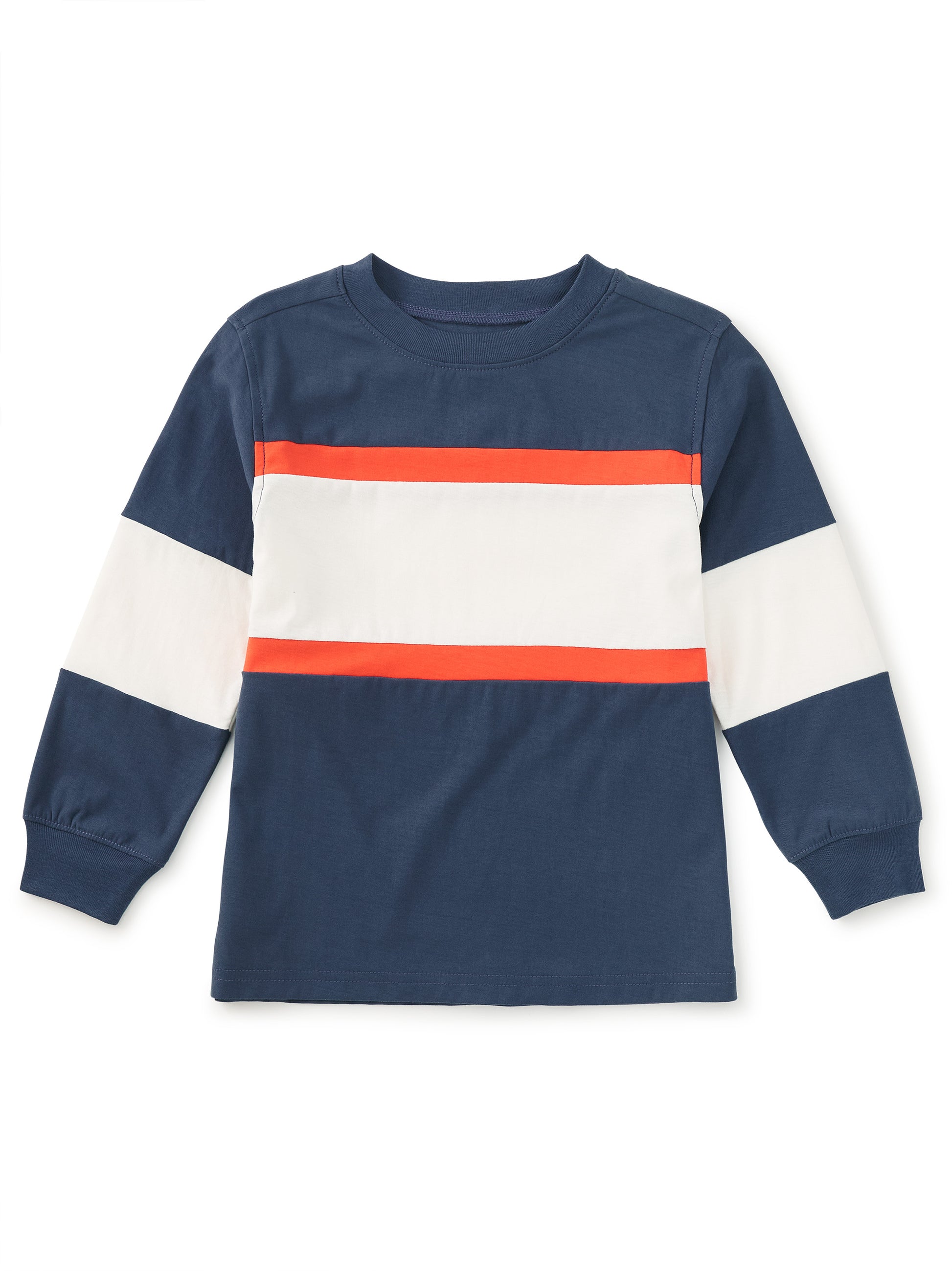 Tea Collection Boys Navy Stripe Long Sleeve T-Shirt Size: 5T Navy Stripe