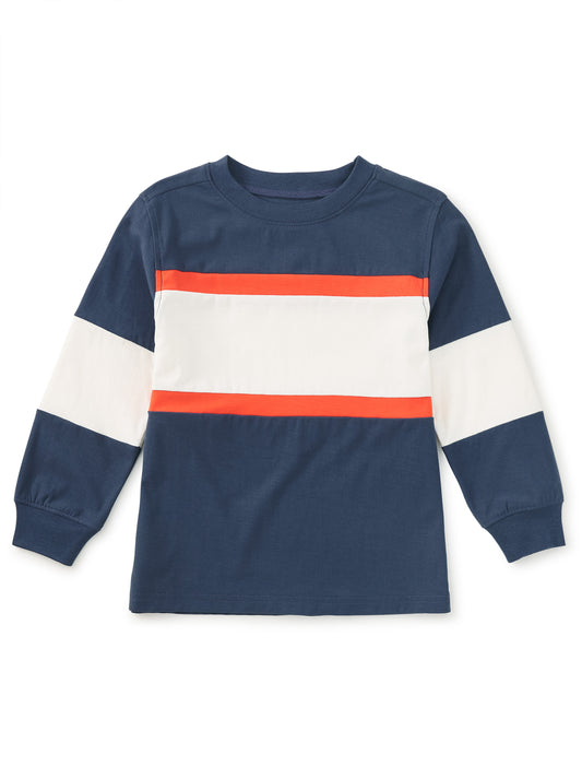 Tea Collection Boys Navy Stripe Long Sleeve T-Shirt Size: 5T Navy Stripe