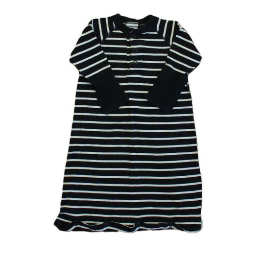 Polarn O. Pyret Boys Navy Stripe Nightgown Size: 0-2 Months