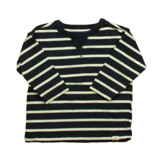 Gap Boys Navy Stripe Long Sleeve Shirt Size: 2T