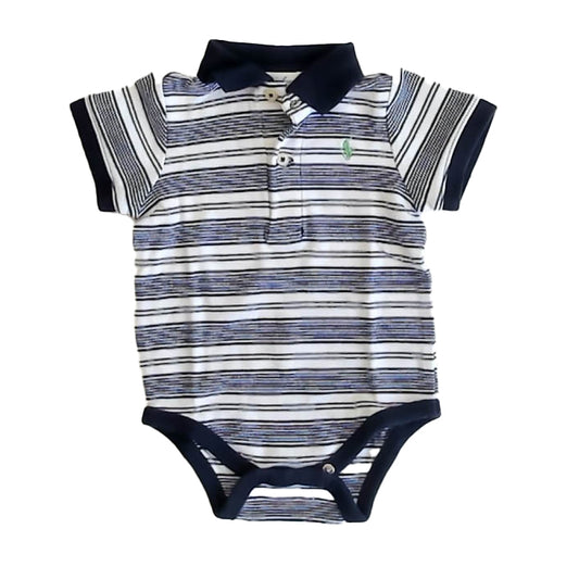 Ralph Lauren Boys Navy Stripe Onesie Size: 9 Months Navy Stripe