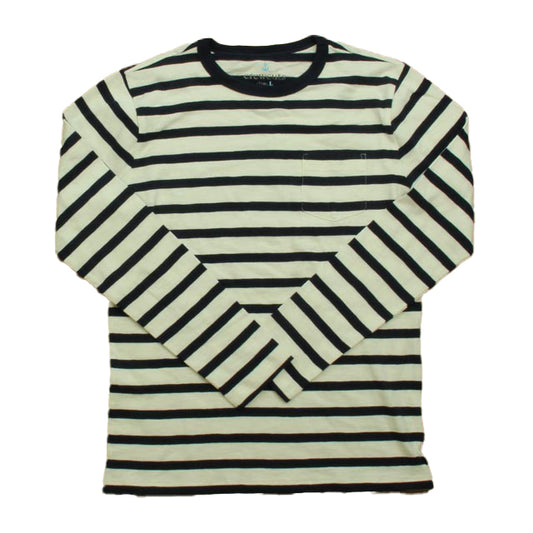 Crewcuts Boys Navy Stripe Long Sleeve T-Shirt Size: 12-14 Years