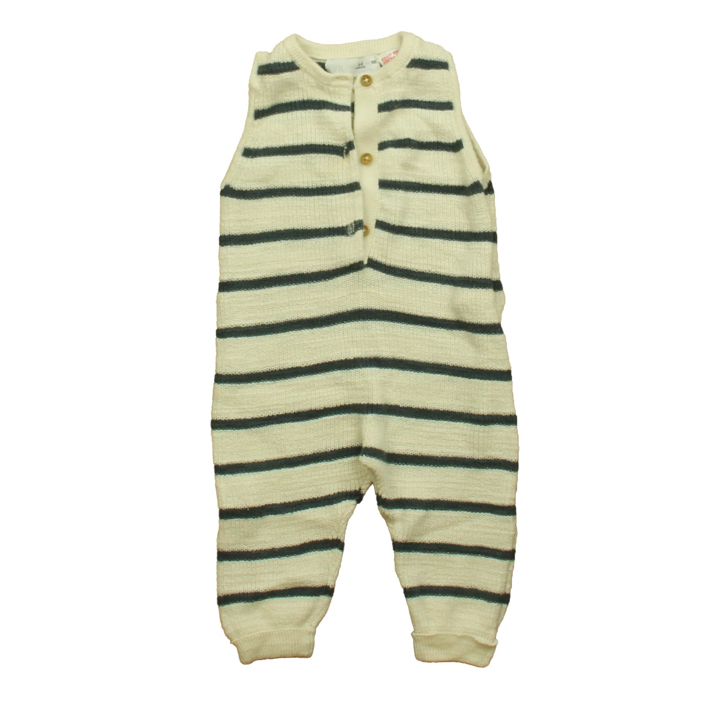 Zara Girls Navy Stripe Romper Size: 3-6 Months Navy Stripe