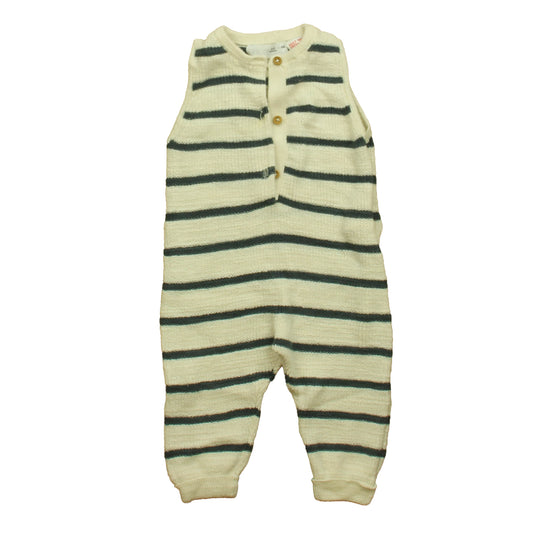 Zara Girls Navy Stripe Romper Size: 3-6 Months Navy Stripe