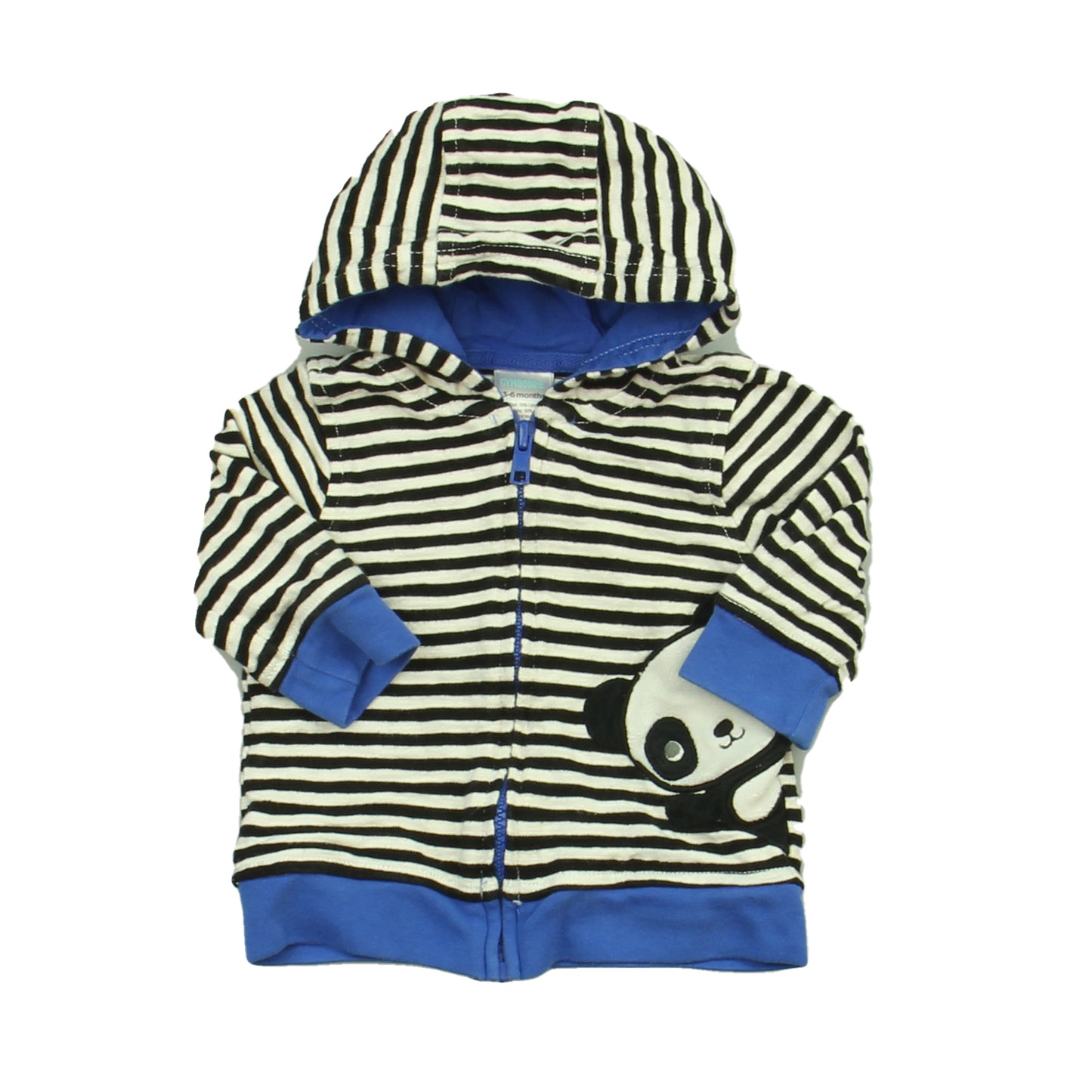 Gymboree Boys Navy Stripe Hoodie Size: 3-6 Months