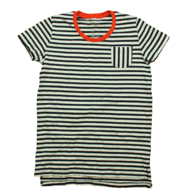 Mightly Girls Navy Stripe T-Shirt Size: 6-14 Years