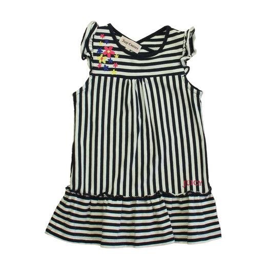 Juicy Couture Girls Navy Stripe Dress Size: 12-18 Months