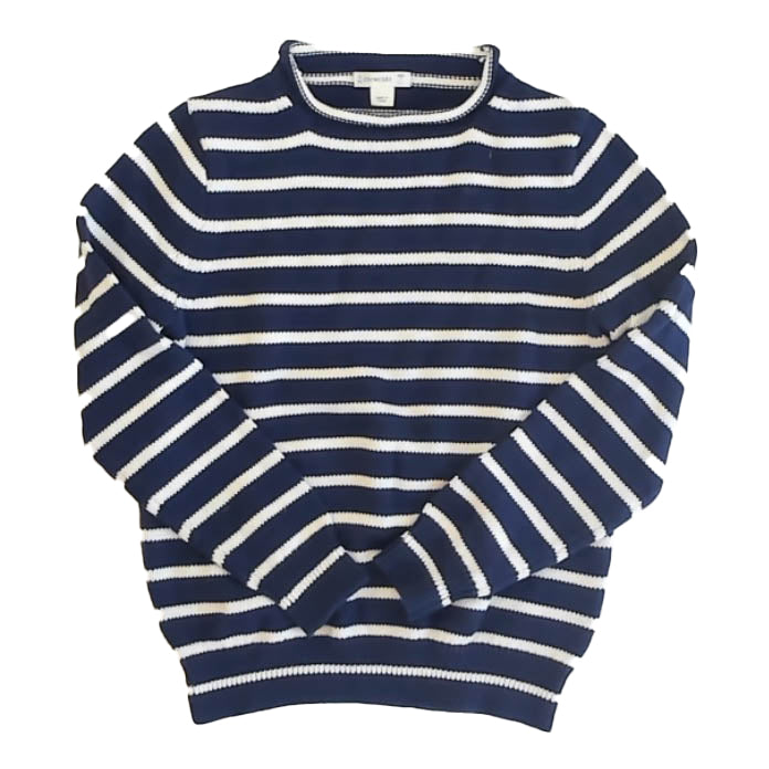 Crewcuts Girls Navy Stripe Sweater Size: 6-7 Years Navy Stripe