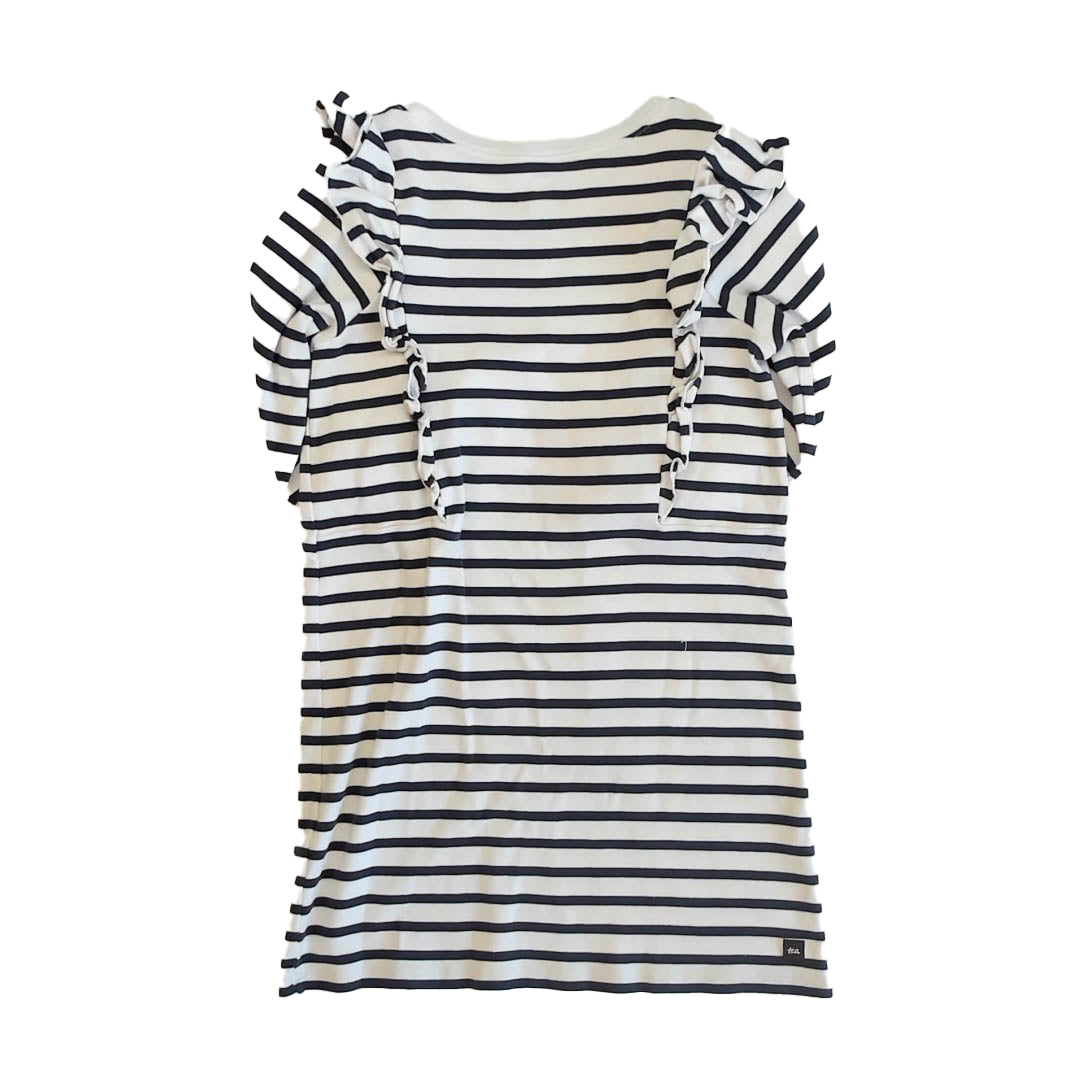 Tea Collection Girls Navy Stripe Dress Size: 8 Years Navy Stripe