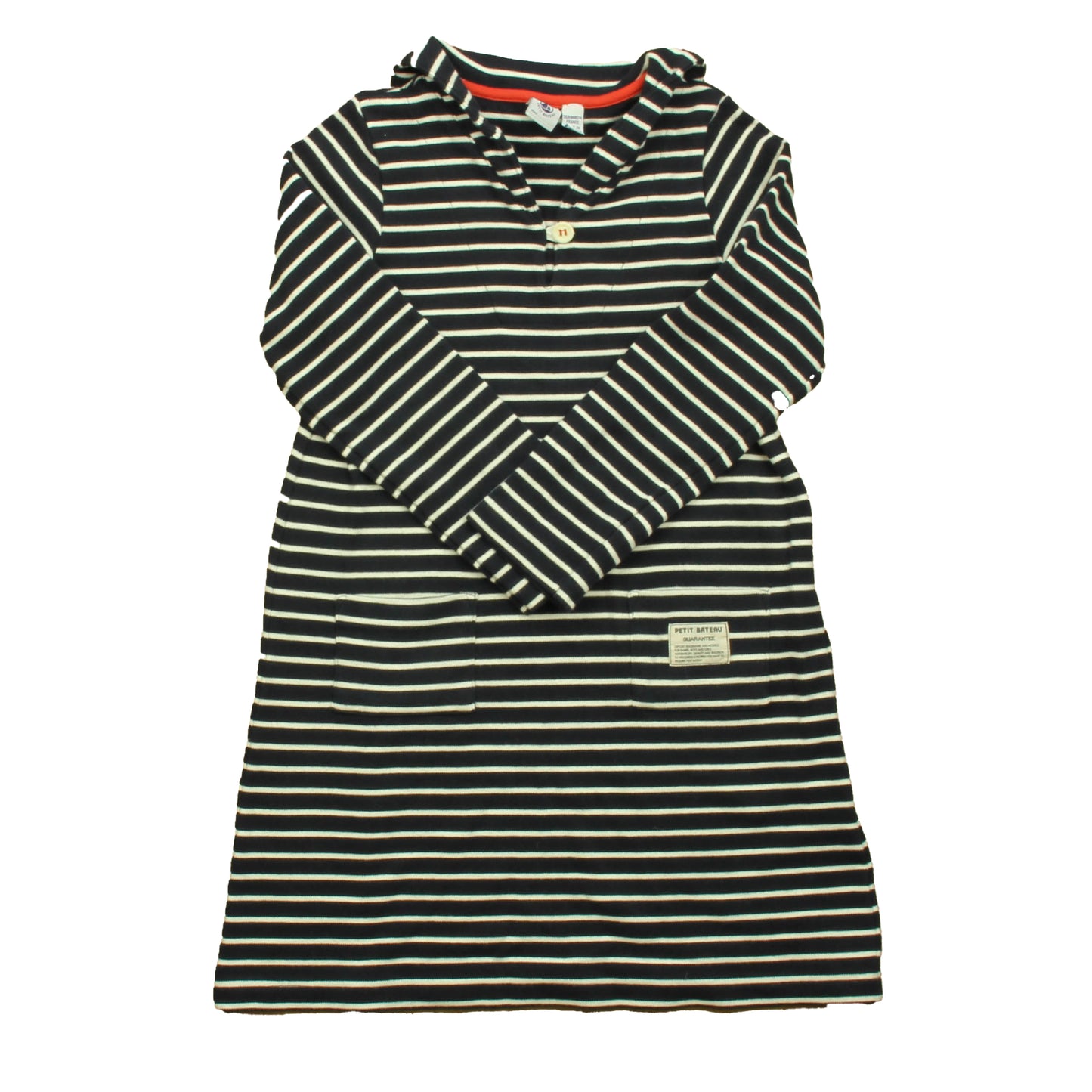 Petite Bateau Girls Navy Stripe Dress Size: 8 Years Navy Stripe