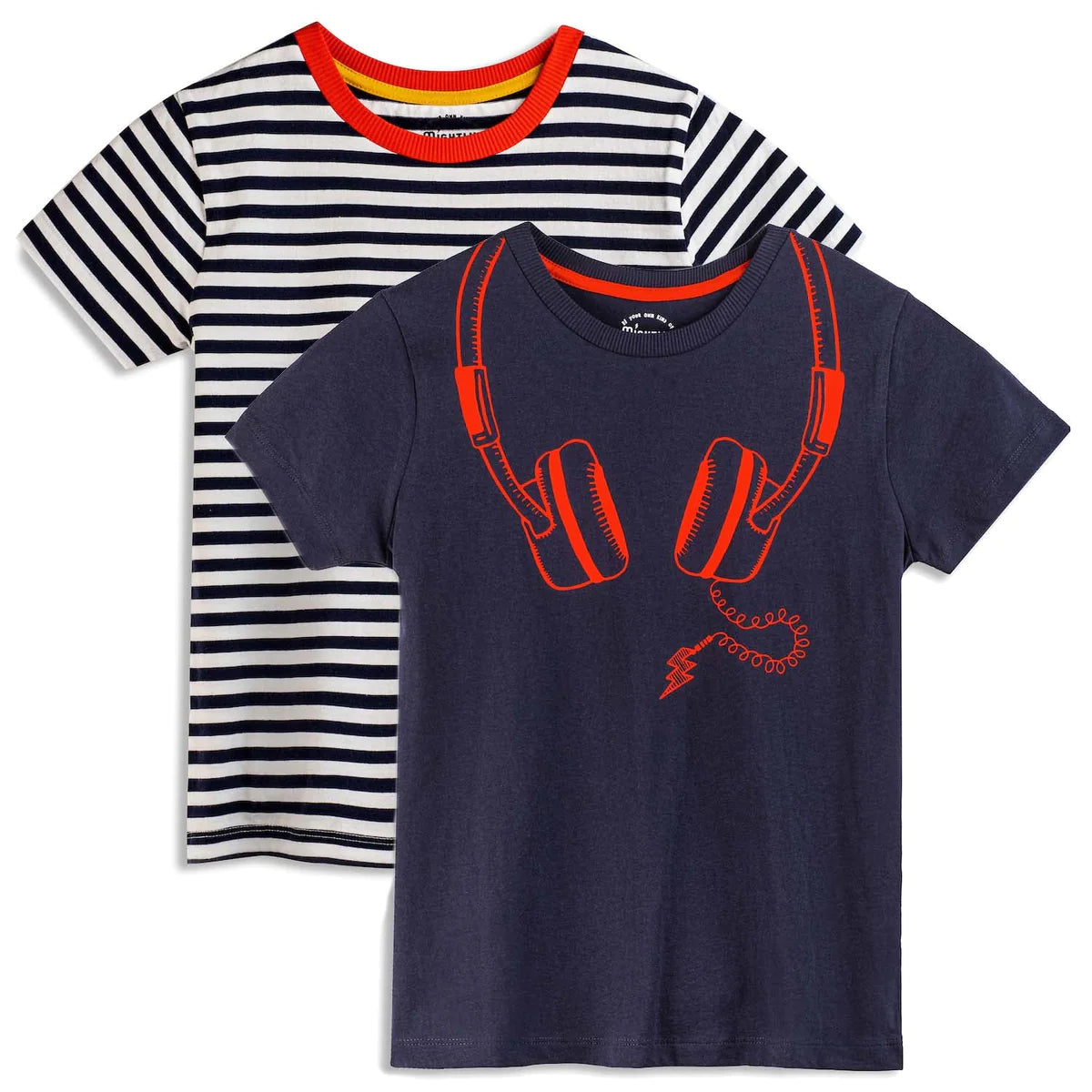 Mightly Boys Navy | Stripe T-Shirt Size: 2T Navy | Stripe
