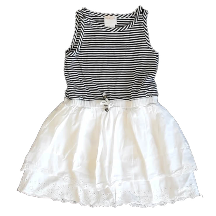 Lilly Wicket Girls Navy Stripe Dress Size: 5T Navy Stripe
