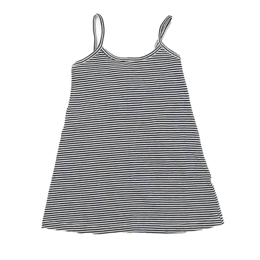 Papo d'Anjo Girls Navy Stripe Dress Size: 2T Navy Stripe