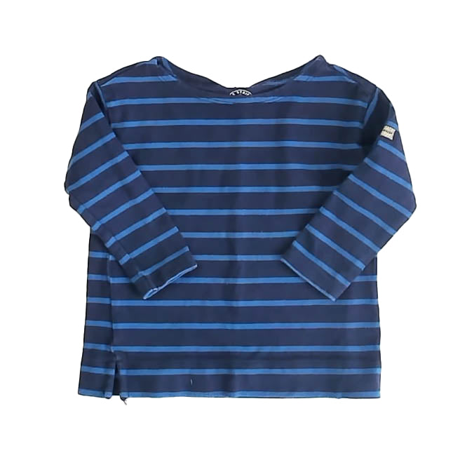 The Striped Sheep Girls Navy Stripe Long Sleeve Shirt Size: 2-3T Navy Stripe