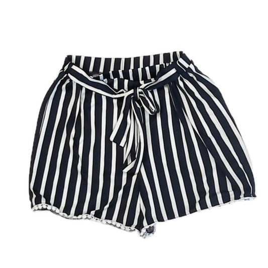 Sophia + Zeke Girls Navy Stripe Shorts Size: 10 Years Navy Stripe