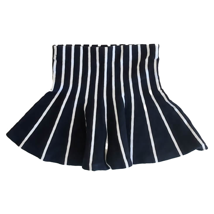 Polarn O Pyret Girls Navy Stripe Skirt Size: 6-7 Years Navy Stripe
