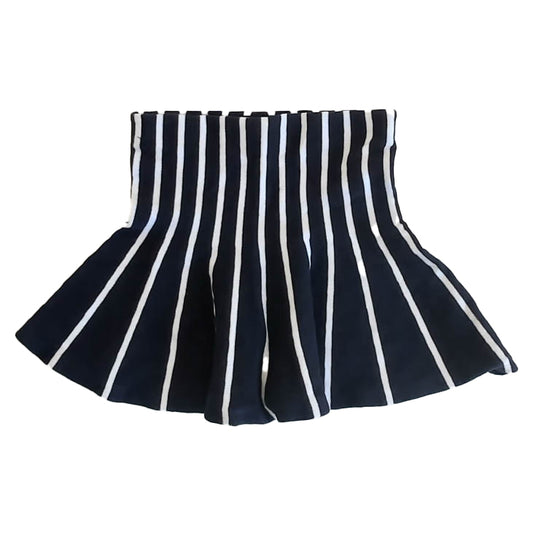 Polarn O Pyret Girls Navy Stripe Skirt Size: 6-7 Years Navy Stripe