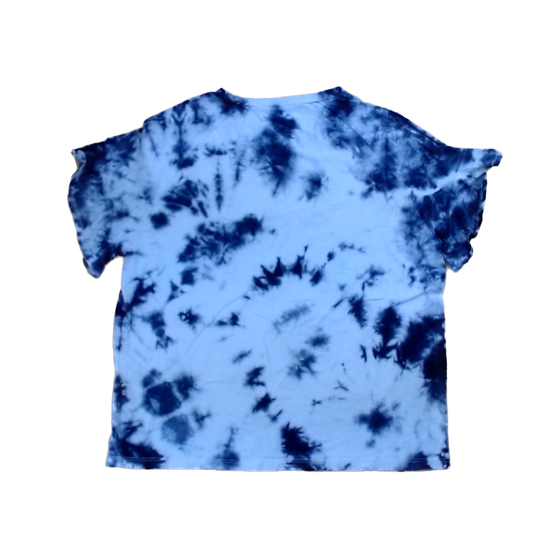 Rockets Of Awesome Girls Navy Tie-Dye Short Sleeve Shirt Size: 14 Years Navy Tie-Dye