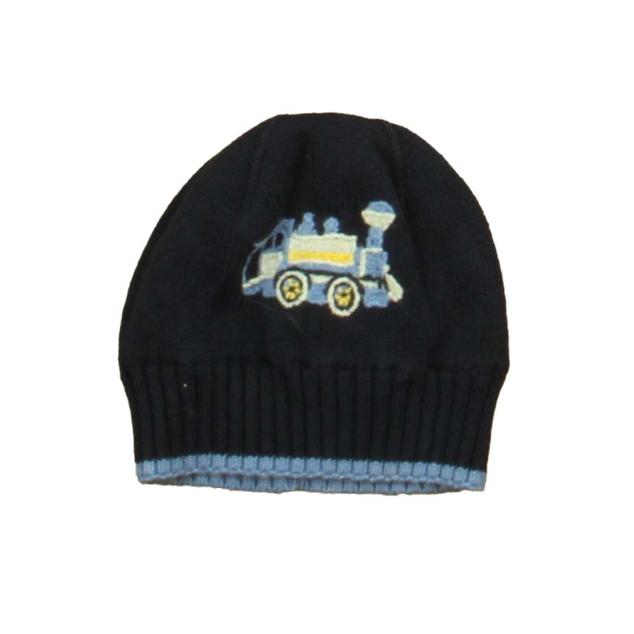 Janie and Jack Boys Navy Train Winter Hat Size: 6-12 Months Navy Train