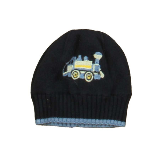 Janie and Jack Boys Navy Train Winter Hat Size: 6-12 Months Navy Train