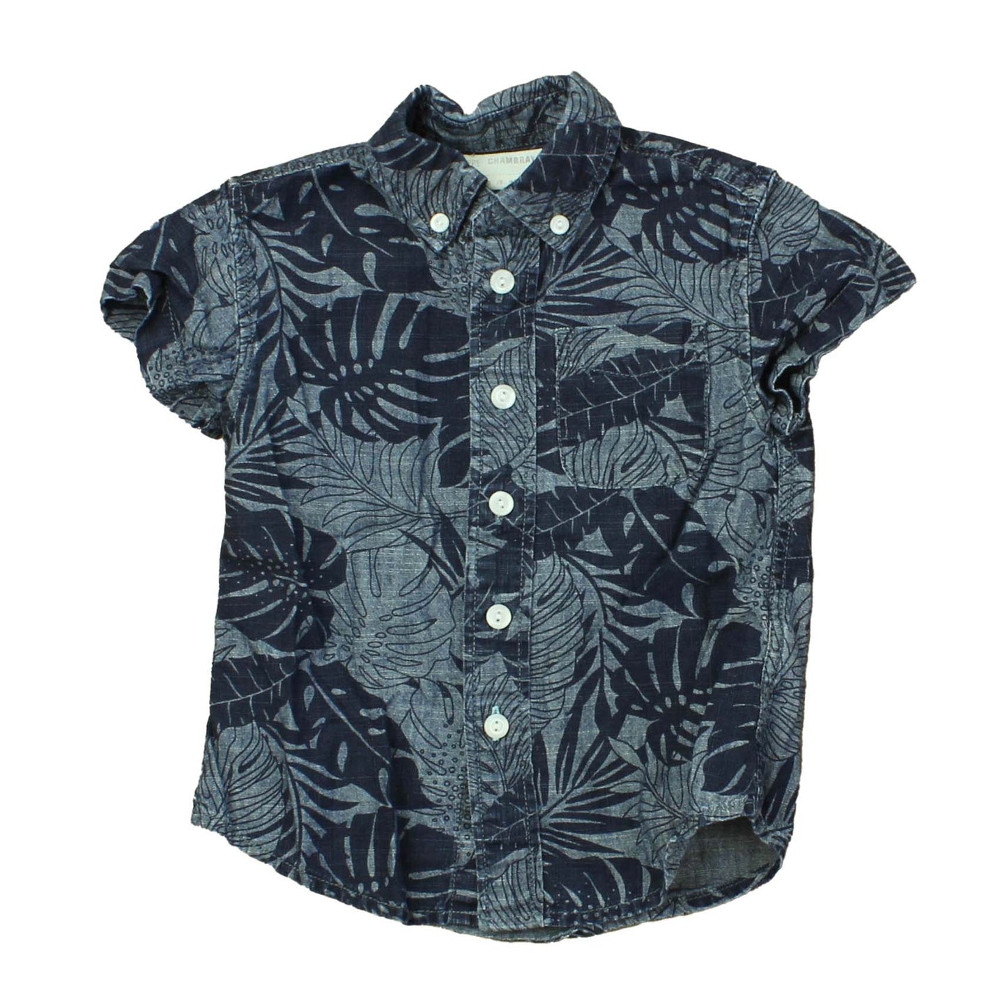 Crewcuts Boys Navy | Tropical Button Down Short Sleeve Size: 2T