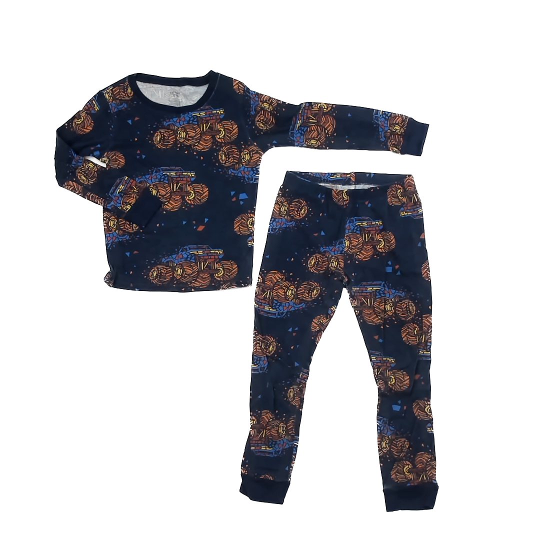 Children's Place Boys Navy | Trucks 2-piece Pajamas Size: 7 Years Navy | Trucks
