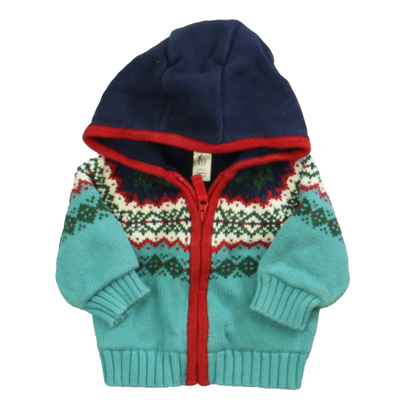 Gap Boys Navy | Turquoise Cardigan Size: 3-6 Months Navy | Turquoise