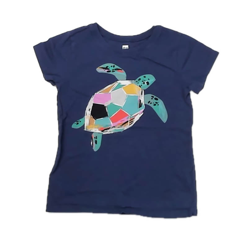 Tea Collection Girls Navy Turtle T-Shirt Size: 5T Navy Turtle