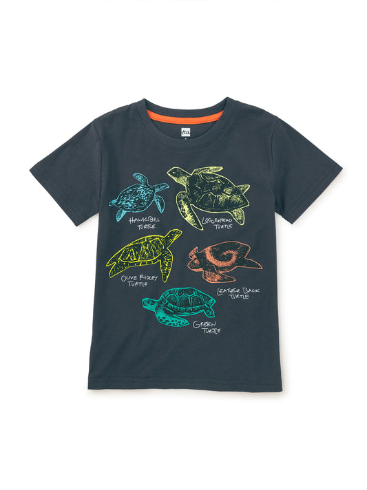 Tea Collection Boys Navy Turtles T-Shirt Size: 3-6 Months Navy Turtles