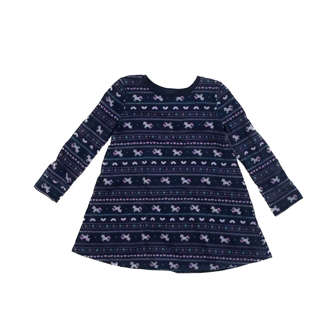 Jumping Beans Girls Navy | Unicorn Dress Size: 4T Navy | Unicorn