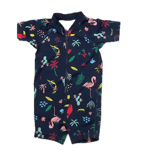 Hanna Andersson Boys Navy Veggies 1-piece Swimsuit Size: 12-18 Months Navy Veggies