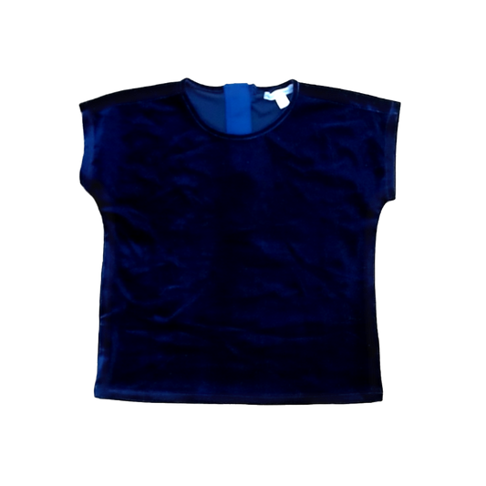 Rockets Of Awesome Girls Navy Velvet Short Sleeve Shirt Size: 5T Navy Velvet