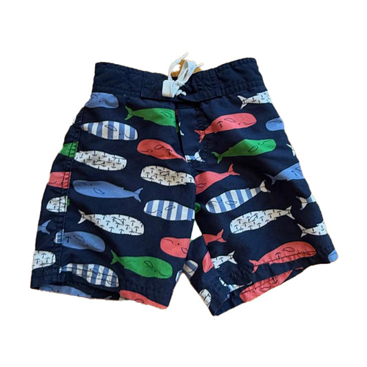Janie and Jack Boys Navy Whales Trunks Size: 2T Navy Whales