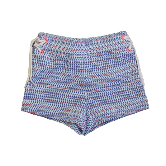 Janie and Jack Girls Navy | White | Coral Shorts Size: 12-18 Months
