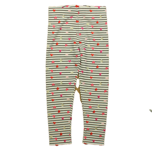 Isaac Mizrahi Girls Navy | White Hearts Leggings Size: 5-6 Years