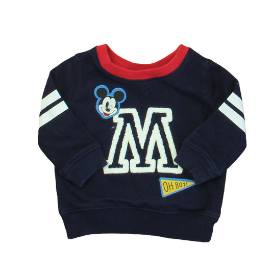 Gap Boys Navy | White Mickey Long Sleeve Shirt Size: 6-12 Months Navy | White Mickey