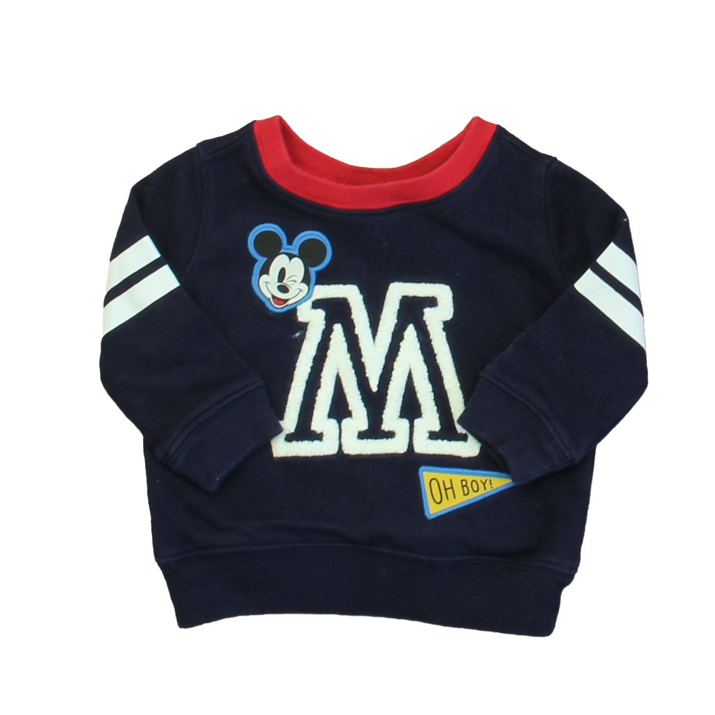 Gap Boys Navy | White Mickey Long Sleeve Shirt Size: 6-12 Months Navy | White Mickey