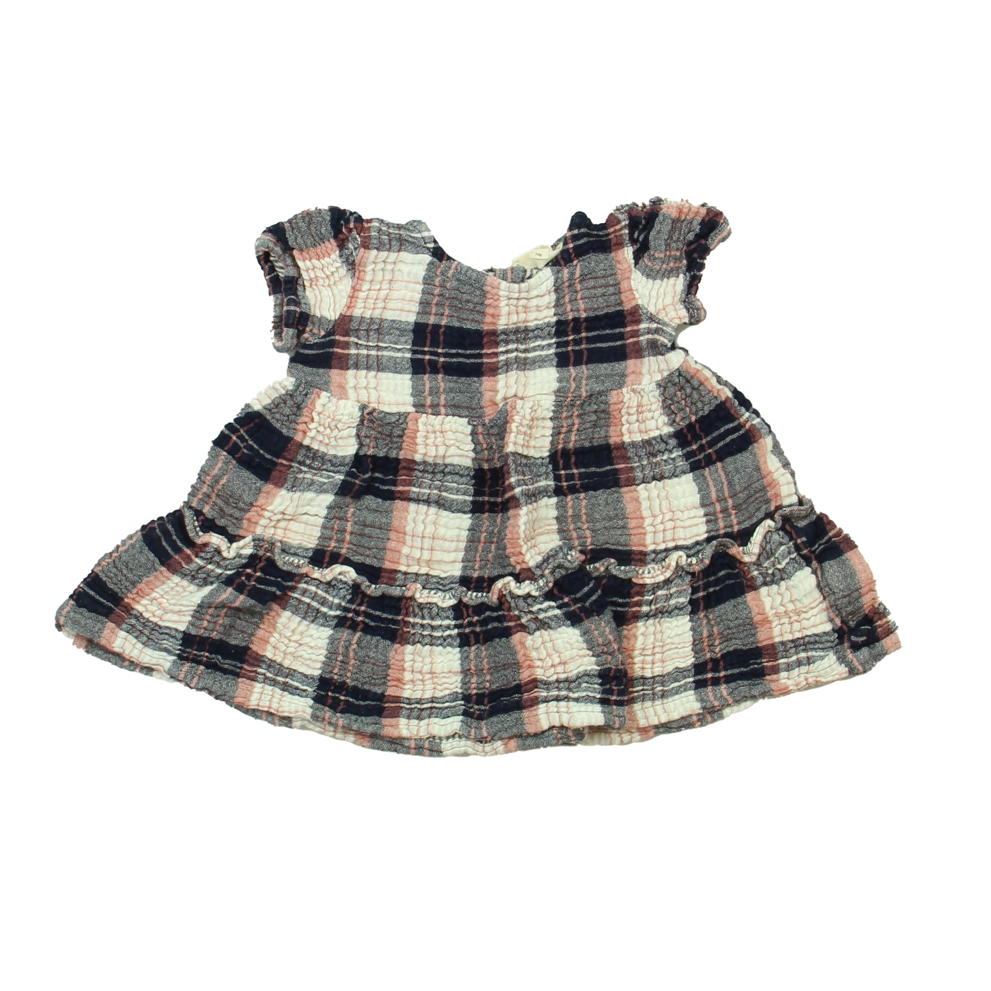 Tucker + Tate Girls Navy | White | Pink | Plaid Blouse Size: 3T Navy | White | Pink | Plaid