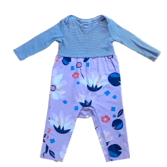 Tea Collection Boys Navy + White | Purple Romper Size: 12-18 Months Navy + White | Purple