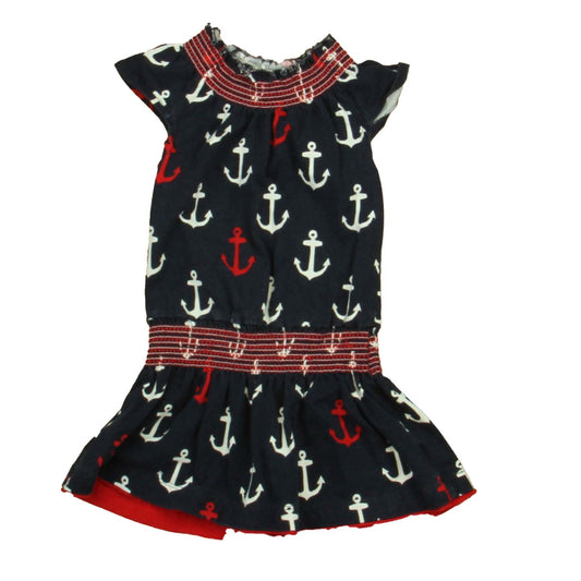 Hatley Girls Navy | White | Red Anchors Dress Size: 2T Navy | White | Red Anchors