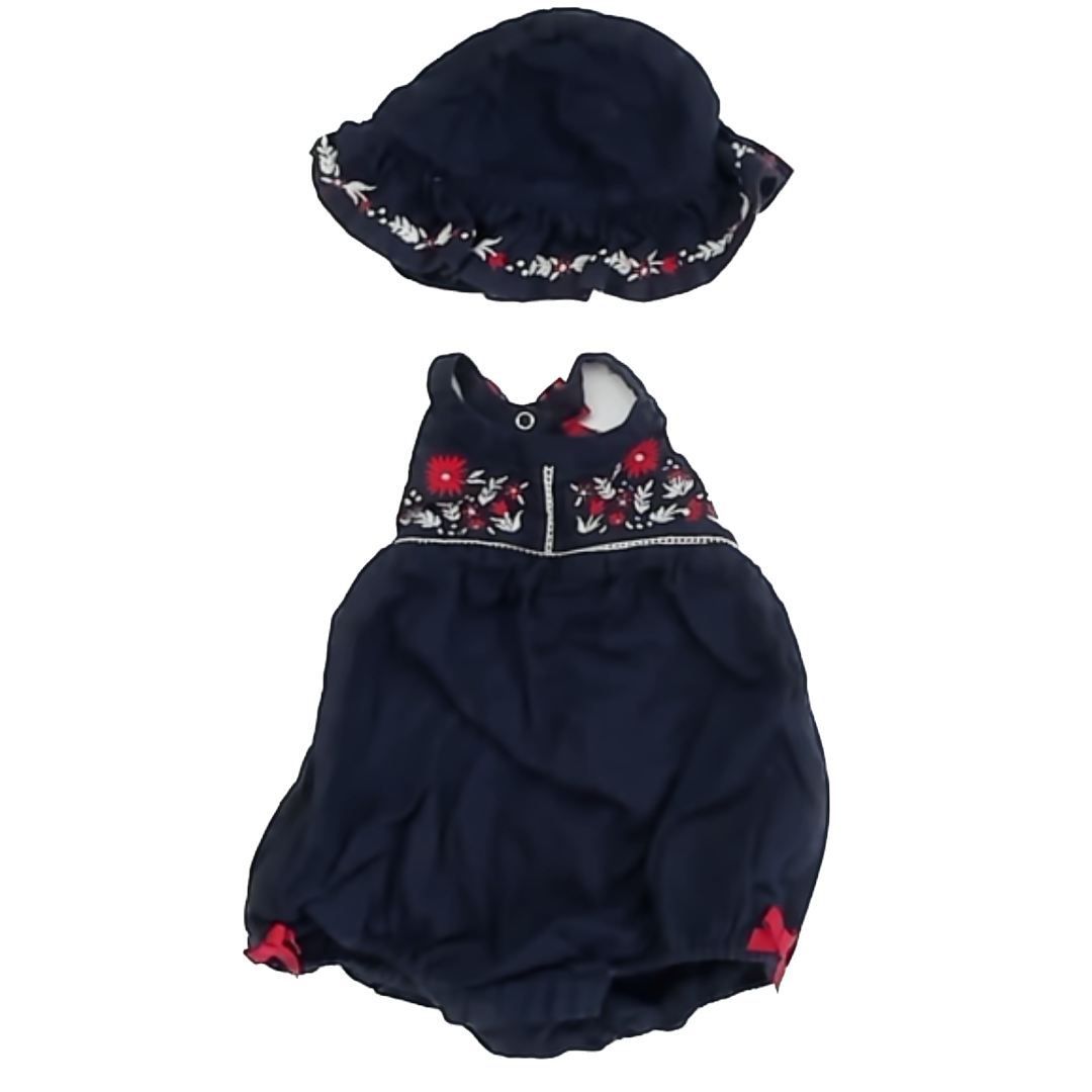 Tommy Bahama Girls Navy | White | Red Apparel Sets Size: 6-9 Months Navy | White | Red