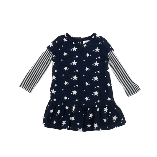 Old Navy Girls Navy | White Stars Dress Size: 4T Navy | White Stars