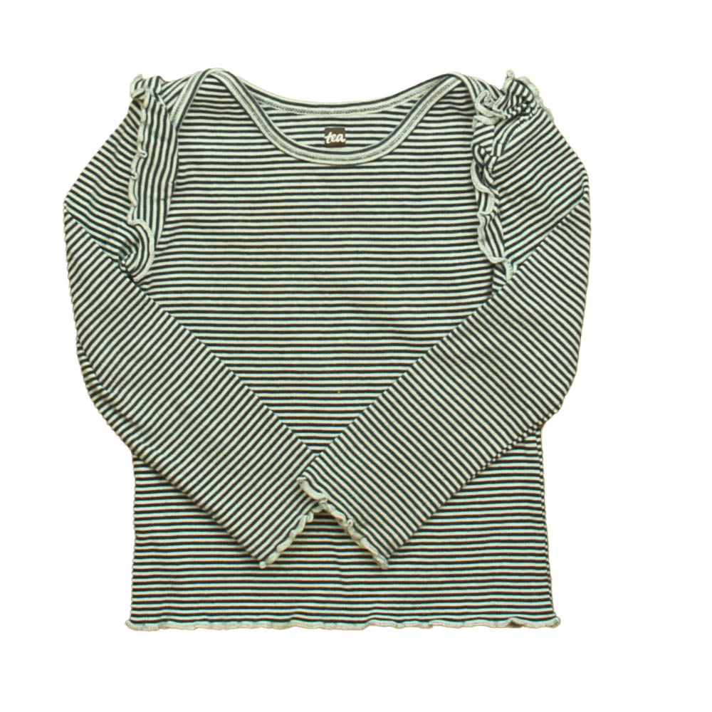 Tea Girls Navy | White Stripe Long Sleeve Tops Size: 3T Navy | White Stripe