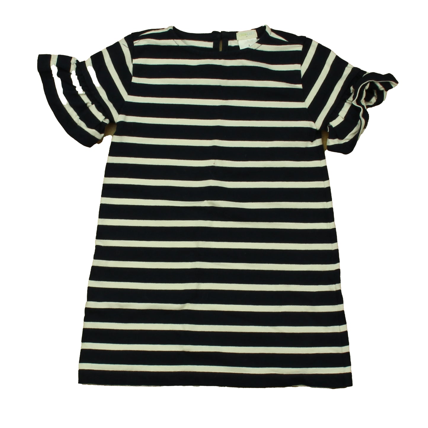 Crewcuts Girls Navy | White Stripe Dress Size: 2T