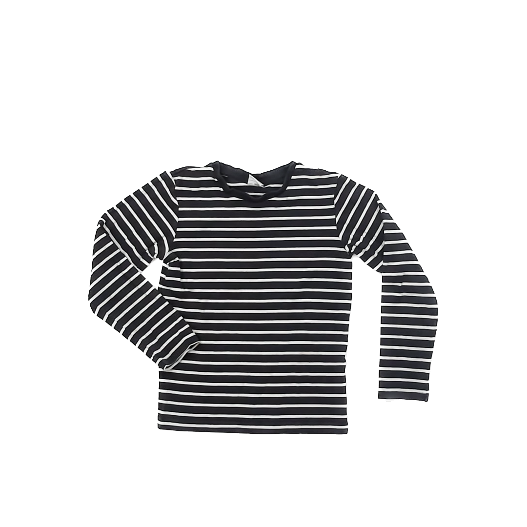Polarn O Pyret Boys Navy | White Stripe Long Sleeve Shirt Size: 6-8 Years Navy | White Stripe