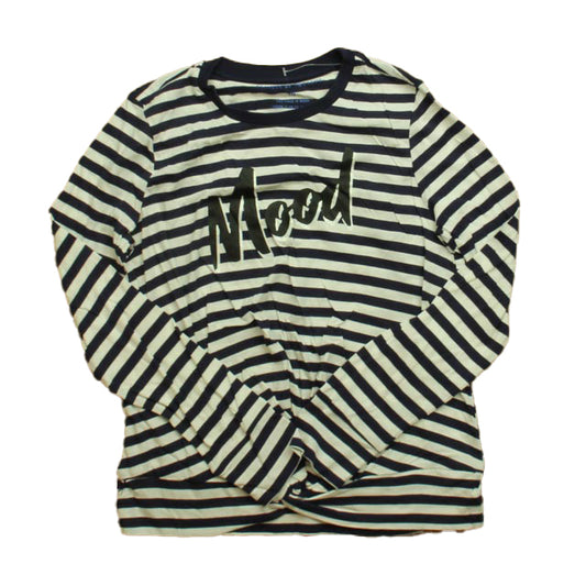 Rockets Of Awesome Girls Navy | White | Stripes Long Sleeve T-Shirt Size: 10 Years