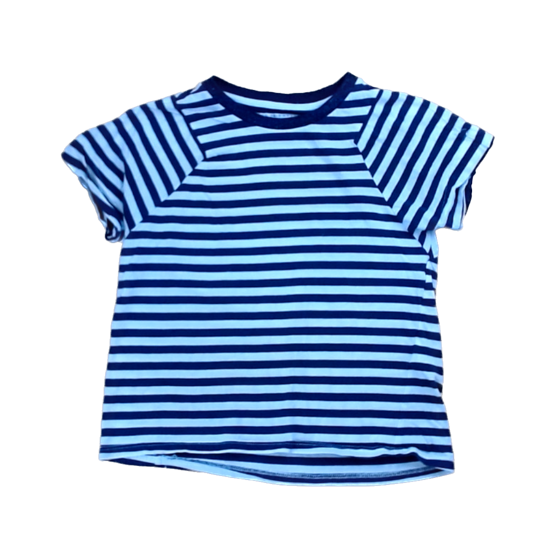 Rockets Of Awesome Girls Navy | White Stripes Short Sleeve Shirt Size: 8 Years Navy | White Stripes