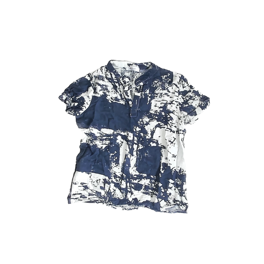 Arshiner Boys Navy | White Short Sleeve Shirt Size: 12 Years Navy | White
