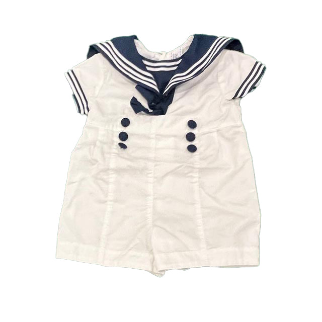 Aletta Cherie Boys Navy | White Romper Size: 3 Months Navy | White